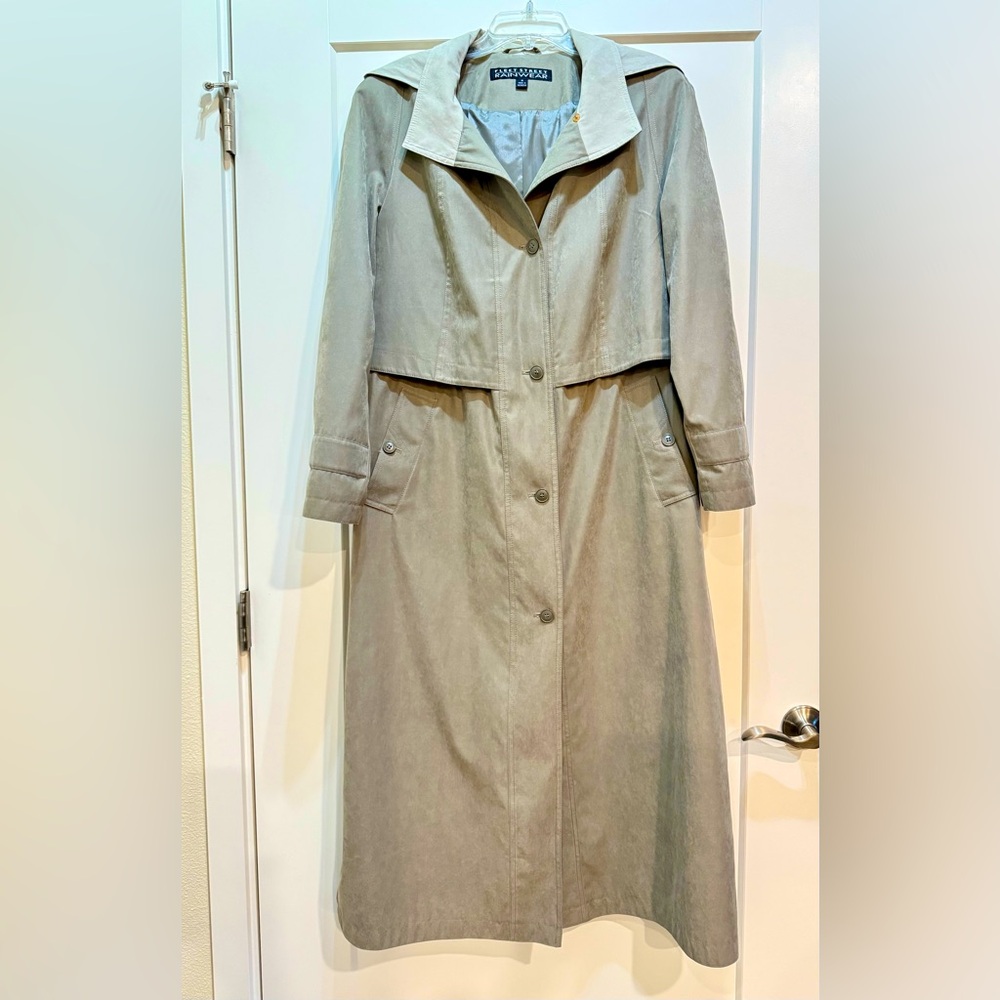 Women's Greenish Gray Trench Coat